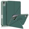 Чехол-книжка Cloth Texture Multi-folding для iPad mini 6 - зеленый