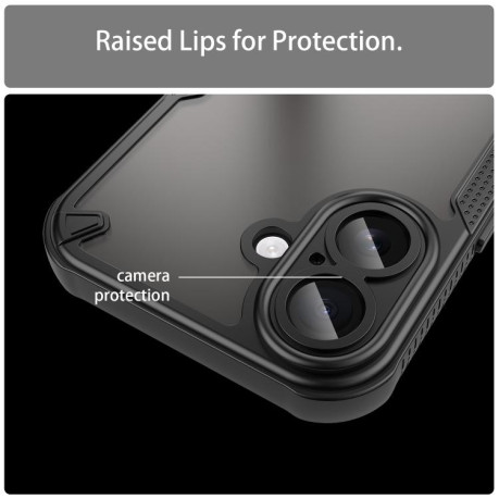 Противоударный чехол Armor Glaze PC Hybrid для iPhone 17 - черный