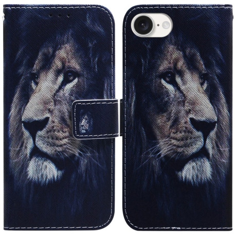 Чехол-книжка Coloured Drawing для iPhone 16e - Lion
