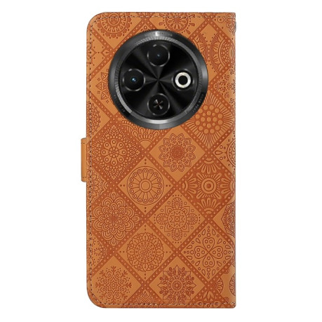 Чехол-книжка Ethnic Style на Tecno Spark 30C — коричневый