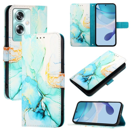 Чехол-книжка PT003 Marble Pattern на OnePlus Nord N30 SE 5G - зеленый