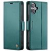 Чехол-книжка CaseMe 023 Butterfly Buckle Litchi Texture RFID Anti-theft Leather для iPhone 17 — зелёный
