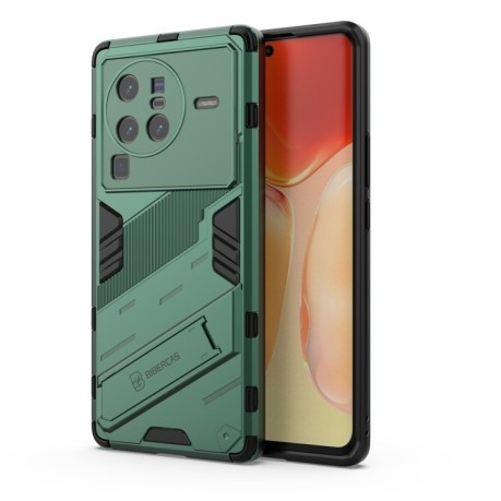 Противоударный чехол Punk Armor для Vivo X80 Pro - зеленый