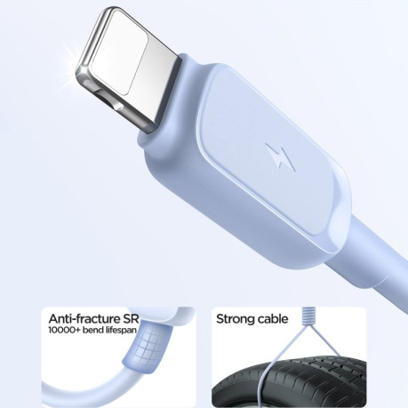 Кабель JOYROOM S-AL012A14 Multi-Color Series 2.4A USB to 8 Pin Fast Charging Data Cable - синий
