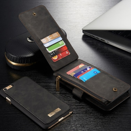 Кожаный чехол- кошелек CaseMe на iPhone 6 Plus &amp; 6s Plus черный