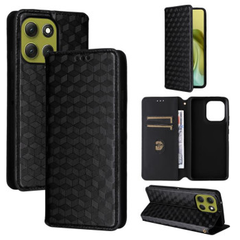 Чохол-книжка Cubic Grid Calf Texture для Motorola Moto G86 Power 5G - чорний