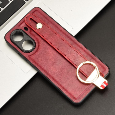 Протиударний чохол Wristband Leather Back для Xiaomi Poco X7 Pro 5G - червоний