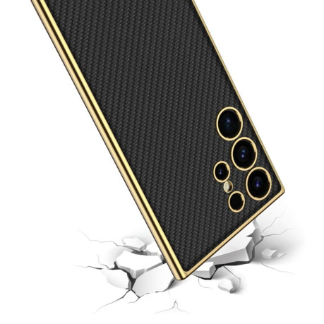 Противоударный чехол GKK Plating TPU + Leather для Samsung Galaxy S24 Ultra 5G - Fiber