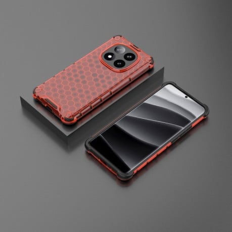 Чохол протиударний Honeycomb на Xiaomi Redmi Note 14 Pro+ 5G - червоний