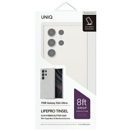 Оригинальный чехол UNIQ LifePro Xtreme на Samsung Galaxy S24 Ultra - transparent glossy/tinsel lucent