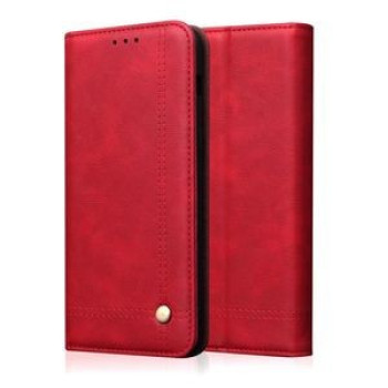 Кожаный чехол -книжка Retro Texture Wallet для iPhone 11 Pro- красный