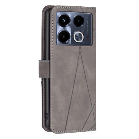 Чохол-книжка Rhombus Texture для Infinix Note 40 4G - сірий