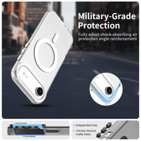 Противоударный чехол Candy Magsafe PC Hybrid TPU для iPhone Air - белый
