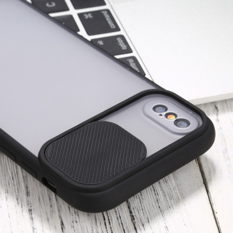 Противоударный чехол Sliding Camera для iPhone XS Max - черный
