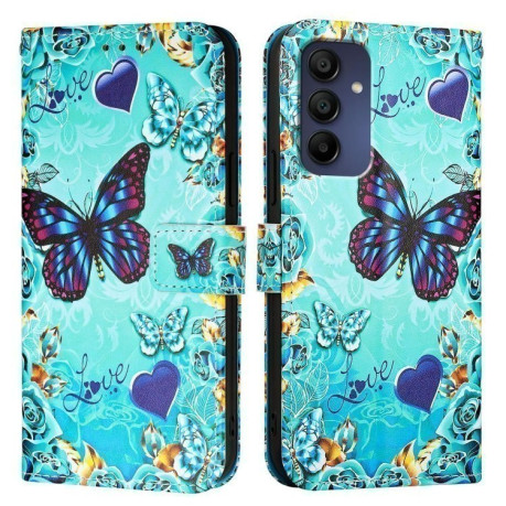 Чехол-книжка Colored Drawing Pattern Plain Weave Leather для Samsung Galaxy A16 5G - Love Butterfly