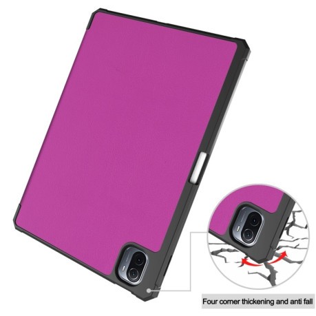 Чехол-книжка Custer Pattern Pure Color на Xiaomi Pad 5 / 5 Pro - фиолетовый