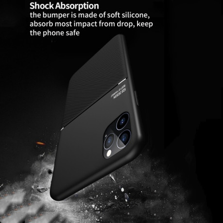 Протиударний чохол Tilt Strip Grain на iPhone 12 Pro Max - чорний