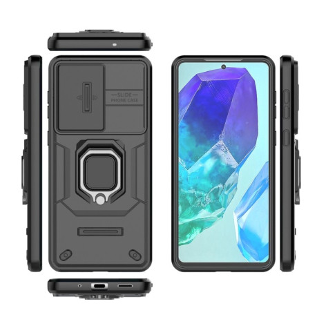 Противоударный чехол Sliding Camshield для Samsung Galaxy M55 5G - черный