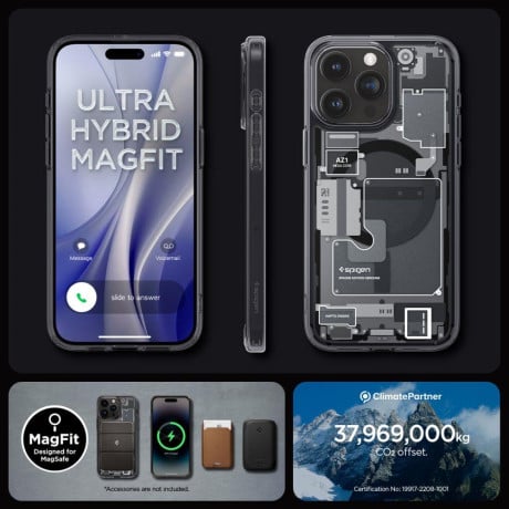 Оригинальный чехол Spigen Ultra Hybrid Mag Magsafe для iPhone 15 Pro Max- Zero One