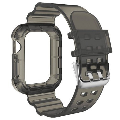 Спортивный ремешок Transparent для Apple Watch Series 8/7 41mm / 40mm / 38mm - черный