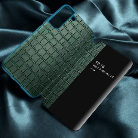 Чохол-книга Crocodile Texture Display для Samsung Galaxy S22 Plus 5G - чорний