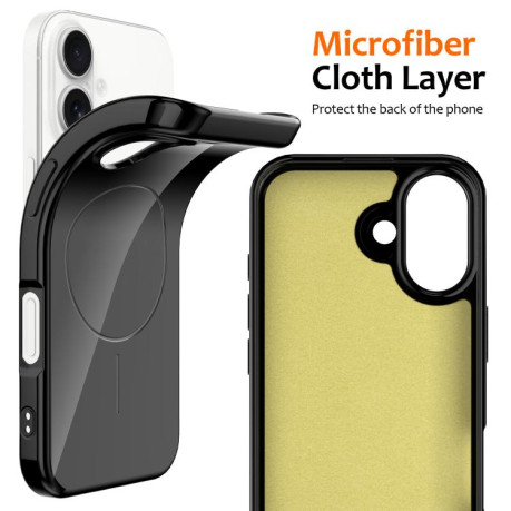 Противоударный чехол Glossy TPU Shockproof MagSafe на iPhone 17 - черный