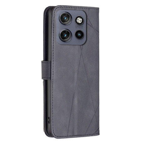 Чохол-книжка Rhombus Texture для Motorola Edge 50 Neo - чорний