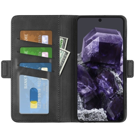 Чехол-книжка Dual-side Magnetic Buckle для Google Pixel 8a  - черный