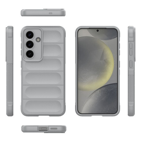 Силіконовий чохол Magic Flannel для Samsung Galaxy S25 5G - сірий