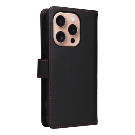 Чехол-книжка BETOPNICE BN-005 2 in 1 Detachable Imitate Genuine Leather для iPhone 16 Pro Max - черный