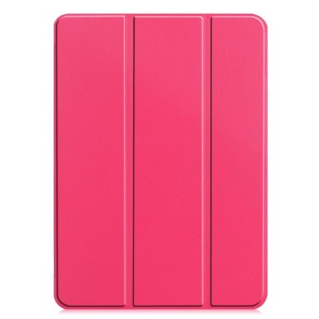 Чехол-книжка Custer Pattern на iPad Pro 12.9 inch 2021/2020 -розово-красный