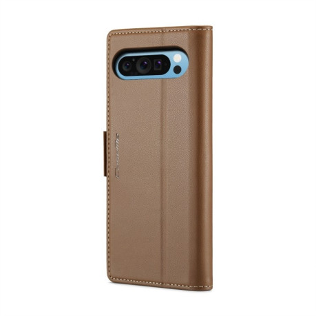 Чохол-книжка CaseMe 023 Butterfly Buckle Litchi Texture RFID Anti-theft Leather для Google Pixel 9 Pro XL - коричневий