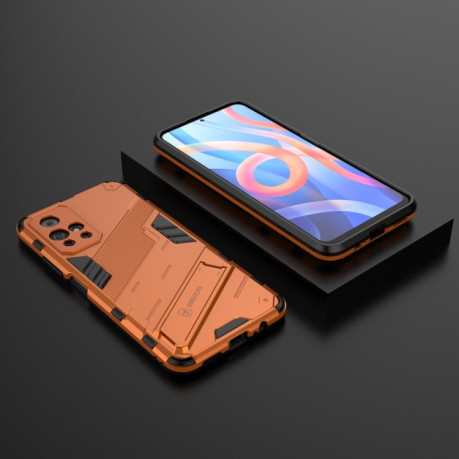 Противоударный чехол Punk Armor для Xiaomi Redmi Note 11 5G/ Poco M4 Pro 5G - оранжевый