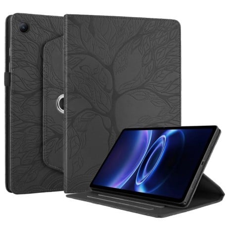 Чехол-книжка Tree Life Embossed Rotation Leather на Xiaomi Redmi Pad 2 SE 9.7 2026 — чёрный