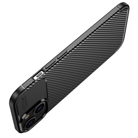 Ударозащитный чехол HMC Carbon Fiber Texture на iPhone 14 Pro Max - черный