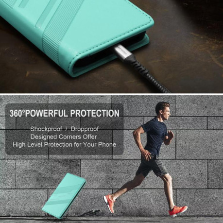 Чехол-книжка Embossed Multi-functional Wallet Retro Leather на Infinix Hot 50 Pro 4G - зеленый