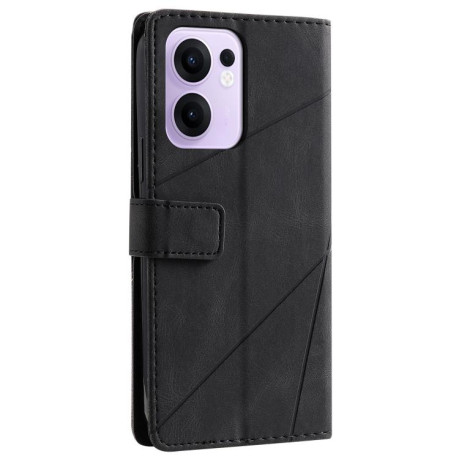 Чехол-книжка Skin Feel Splicing для OPPO Reno13 F/Reno13 FS Global/ 4G India - черный