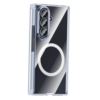 Прозрачный магнитный чехол Escase Dual Axis на Samsung Galaxy TriFold — прозрачный