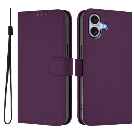 Чехол-книжка Skin Feel S-type для iPhone 16 Plus - фиолетовый
