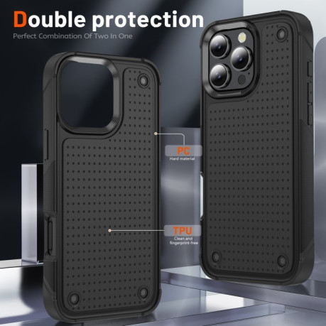 Протиударний чохол PC + TPU Shockproof Protective для iPhone 16 Pro - Black