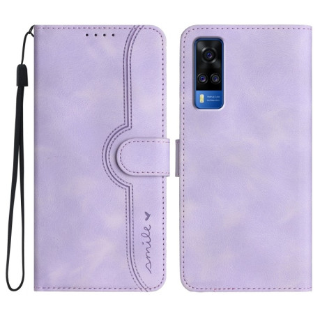 Чохол-книжка Skin Feel Heart Amile для Vivo Y53s 4G/Y51a/Y33 4G - фіолетовий