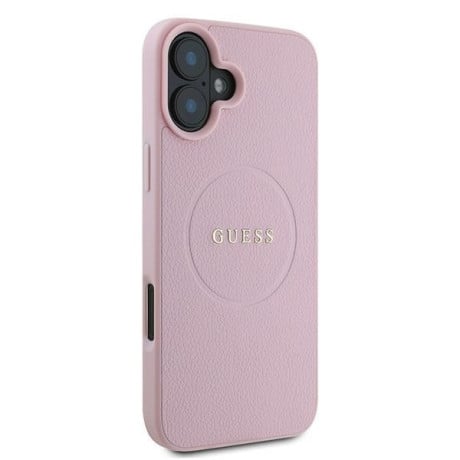 Оригинальный чехол Guess Saffiano MagSafe на iPhone 16 Plus - Pink