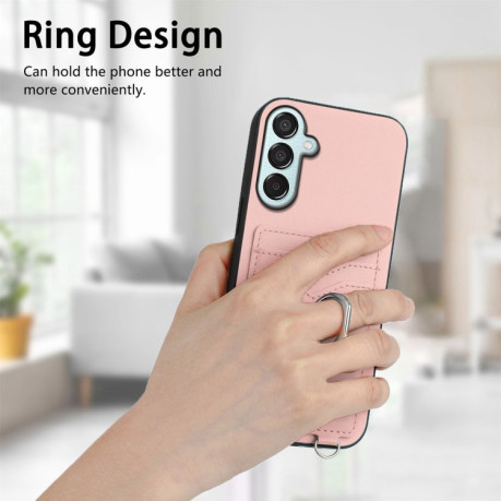 Протиударний чохол R20 Ring Card Holder для Samsung Galaxy F15/M15 - рожевий