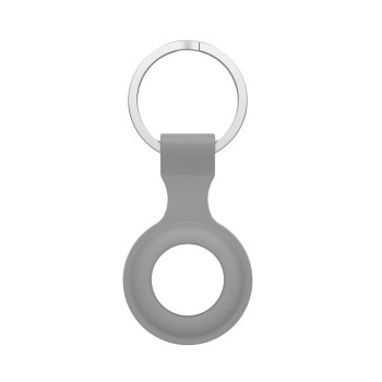 Силиконовый брелок с кольцом для AirTags - серый