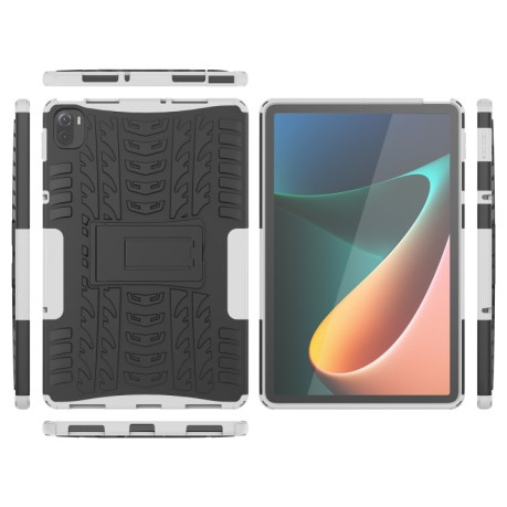 Противоударный чехол Tire Texture для Xiaomi Pad 5 / 5 Pro - белый