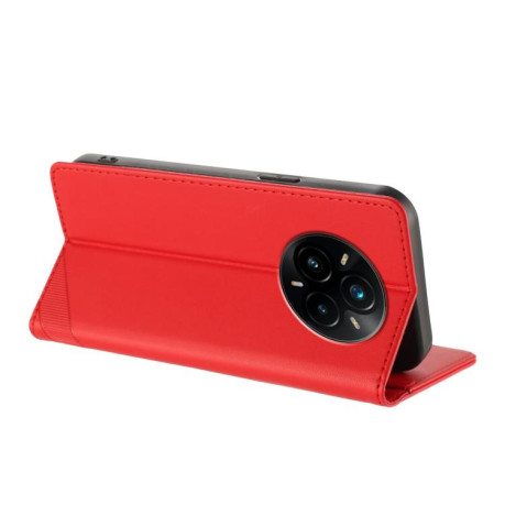 Чехол-книжка Embossed Multi-functional Wallet Retro Leather на Realme 14 Pro+ - красный