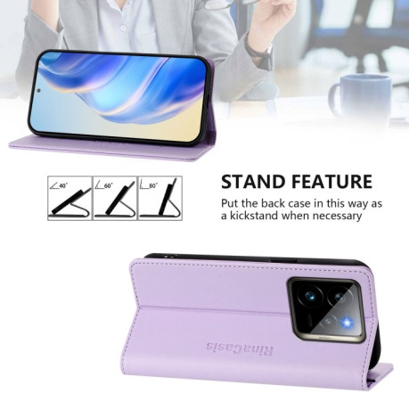 Чехол-книжка Retro Skin Feel Business Magnetic на Realme GT 7 Pro 5G - фиолетовый