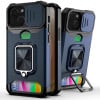 Противоударный чехол Sliding Camera Design для iPhone 13 mini - синий