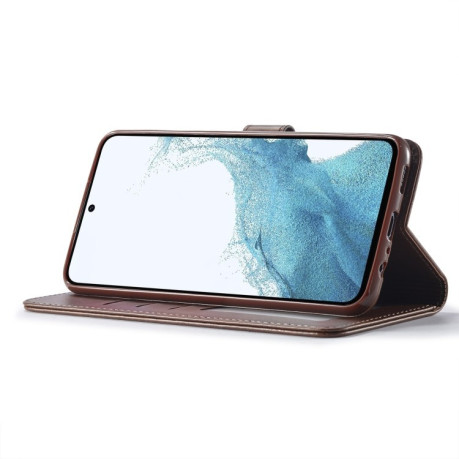 Чехол книжка LCIMEEKE Calf Texture на Samsung Galaxy A35 5G - кофейный