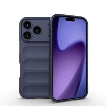 Силиконовый чехол Magic Flannel на iPhone 17 Pro - голубой
